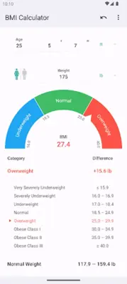 BMI Calculator android App screenshot 1